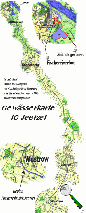 Gewässerkarte der IG-Jeetzel